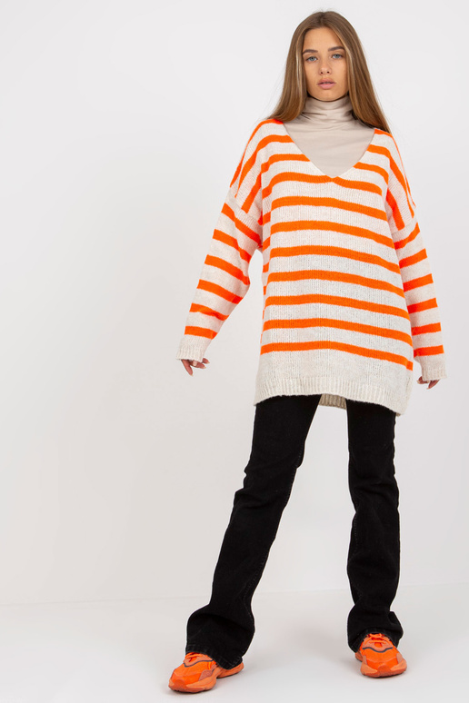 OCH BELLA valge ja oranži triibuline...