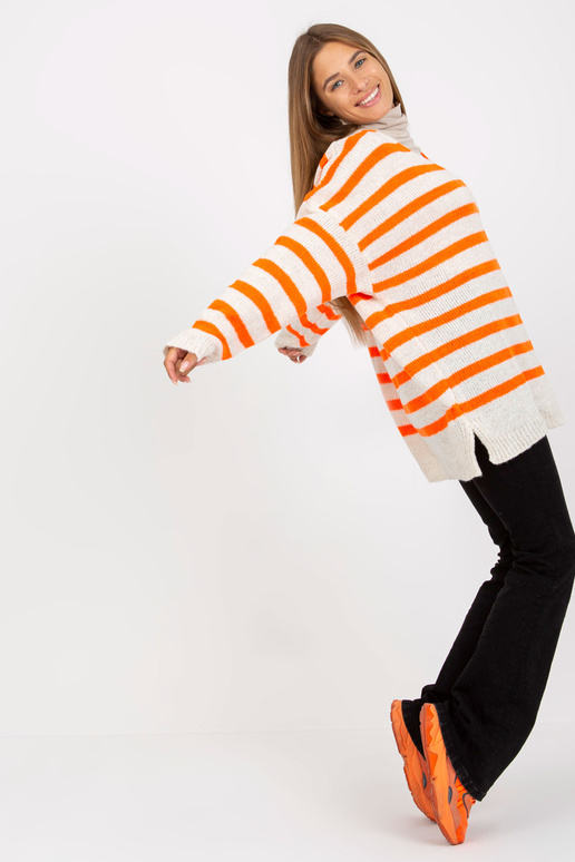 OCH BELLA valge ja oranži triibuline...