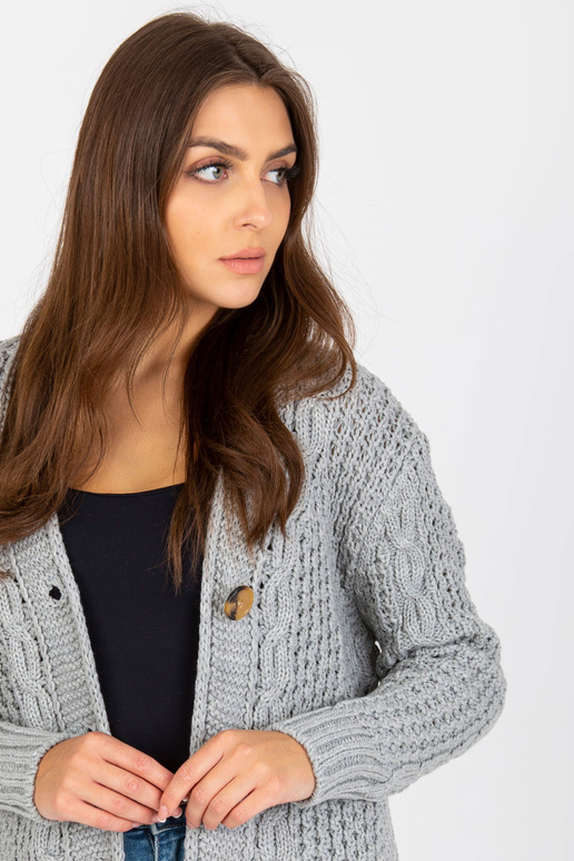 Hall naiste kardigan palmikutega RUE...