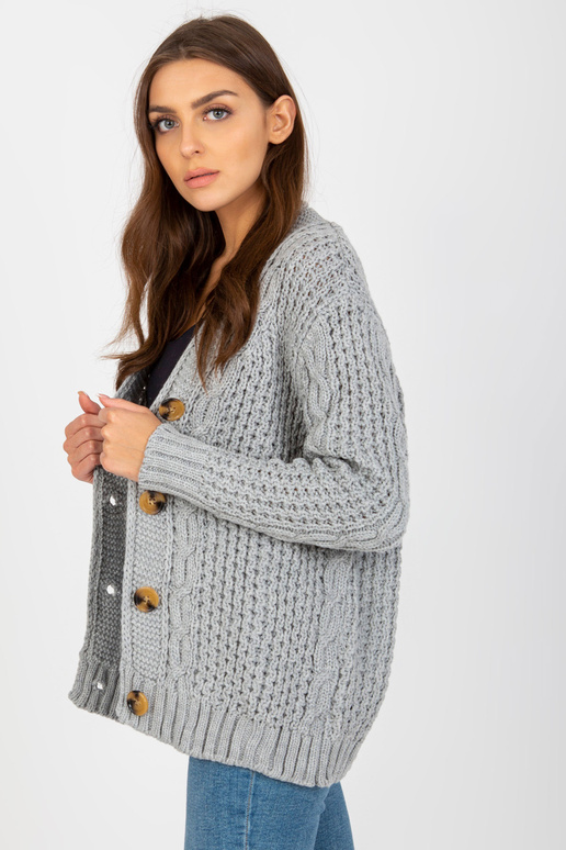 Hall naiste kardigan palmikutega RUE...