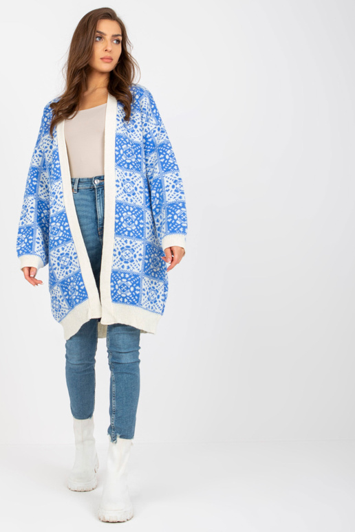 Valge ja sinise mustriga naiste...