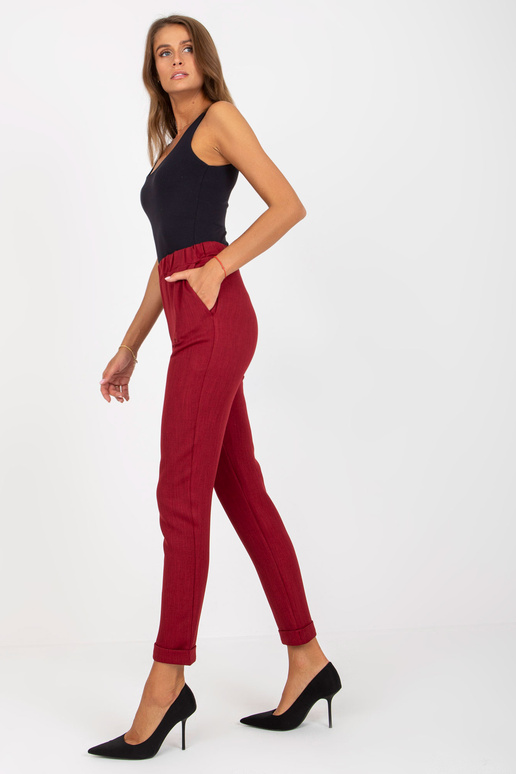 Burgundia elegantsed riidest püksid