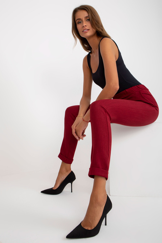 Burgundia elegantsed riidest püksid