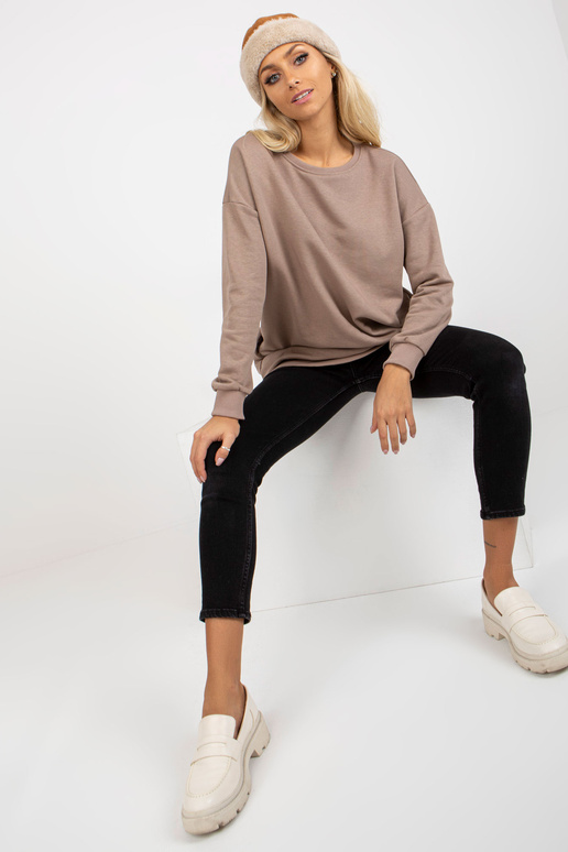 Dunkelbeiges langes Basic...