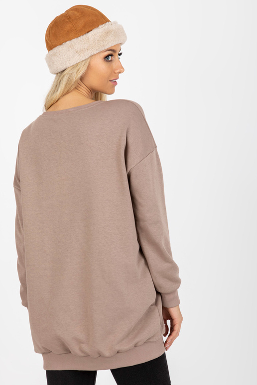 Dunkelbeiges langes Basic...