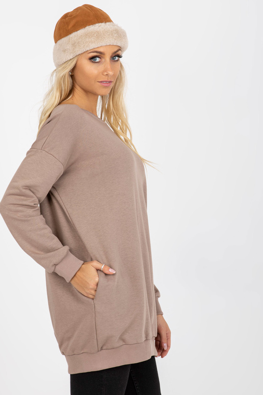 Dunkelbeiges langes Basic...