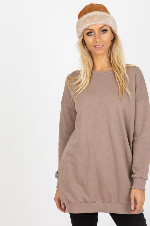 Dunkelbeiges langes Basic...