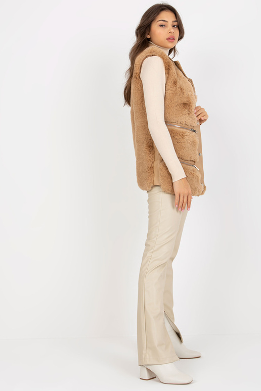 Beež naiste ökonahast karusnahast vest Beež naiste ökonahast karusnahast vest