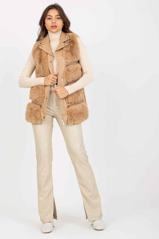 Beež naiste ökonahast karusnahast vest Beež naiste ökonahast karusnahast vest