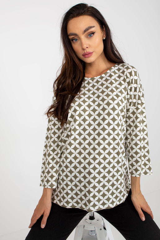 Beež ja valge trükise ja ümara...