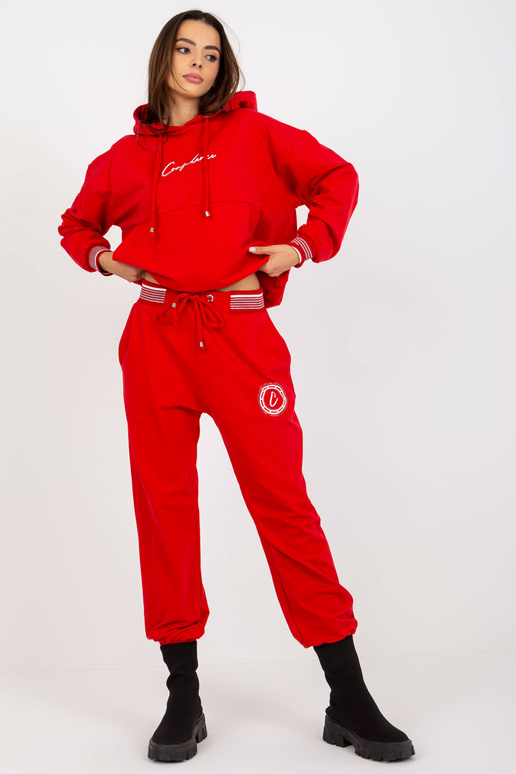 Rotes zweiteiliges Jogging-Set mit... Rotes zweiteiliges Jogging-Set mit...