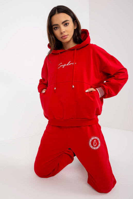 Rotes zweiteiliges Jogging-Set mit... Rotes zweiteiliges Jogging-Set mit...