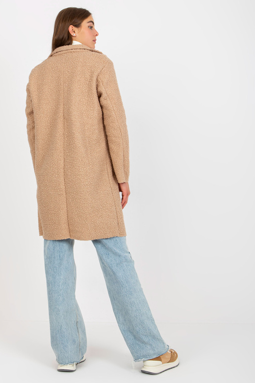 Beež plüüsmantel punnkinnisega OCH BELLA