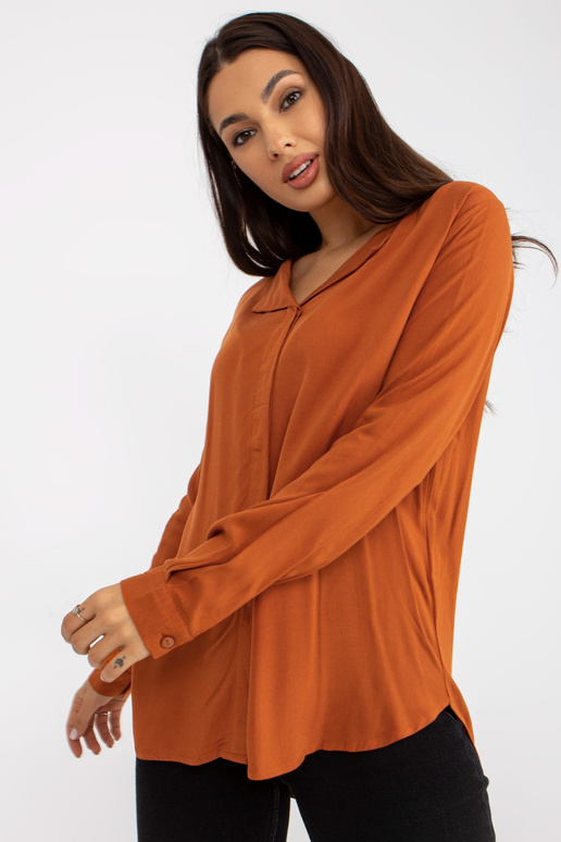 Helepruun SUBLEVEL V-kaelusega särkpluus