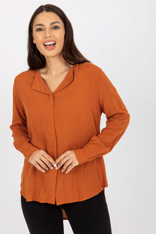 Helepruun SUBLEVEL V-kaelusega särkpluus