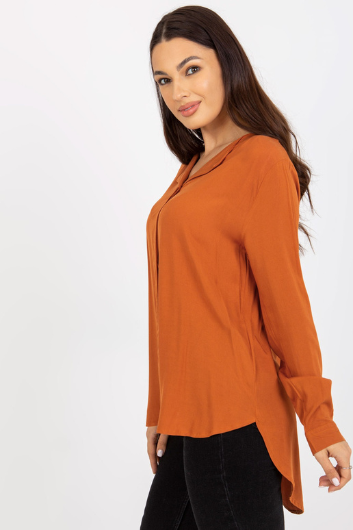 Helepruun SUBLEVEL V-kaelusega särkpluus