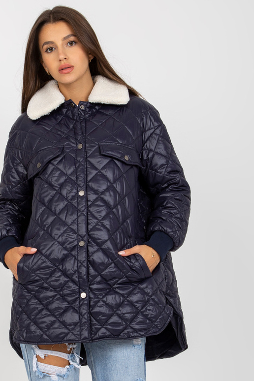 Meresinine tepitud jope mantliga Meresinine tepitud jope mantliga