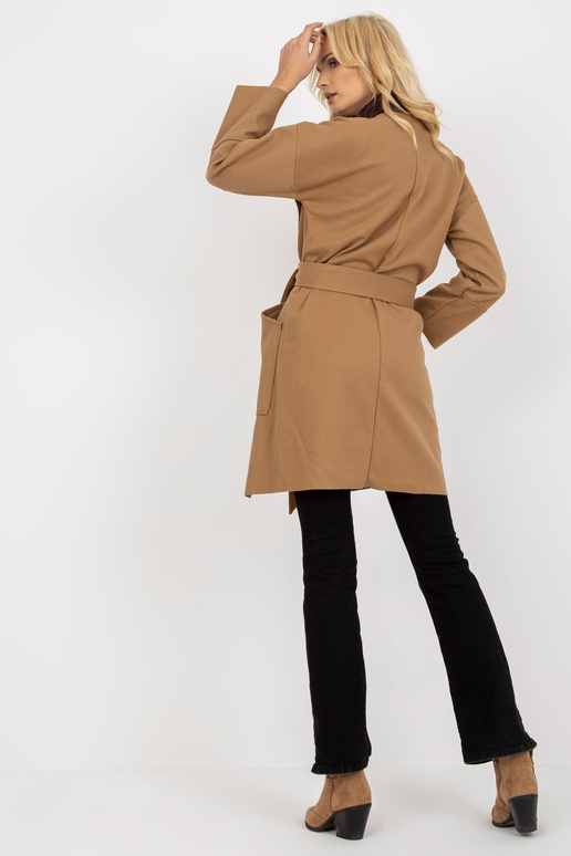 Kamelfarbener dünner Mantel mit...