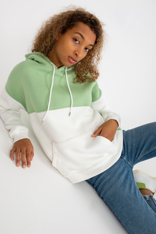 Roheline ja ecru dressipluus...