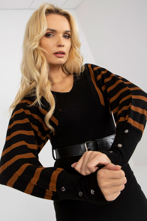 Schwarz-Braunes Midikleid koos... Schwarz-Braunes Midikleid koos...