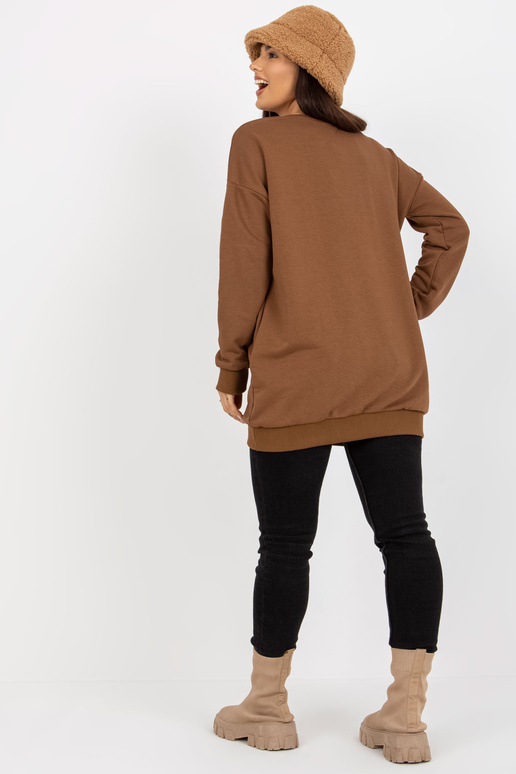 Braunes langes dressipluus mit Taschen