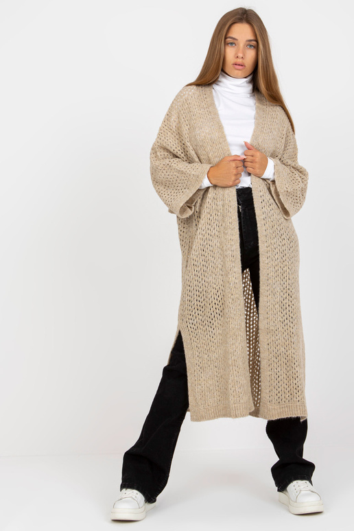Beež pikk lõhikutega kardigan OCH BELLA