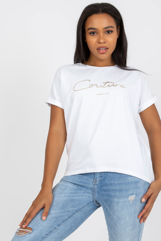 Valge asümmeetriline pluss suuruses...