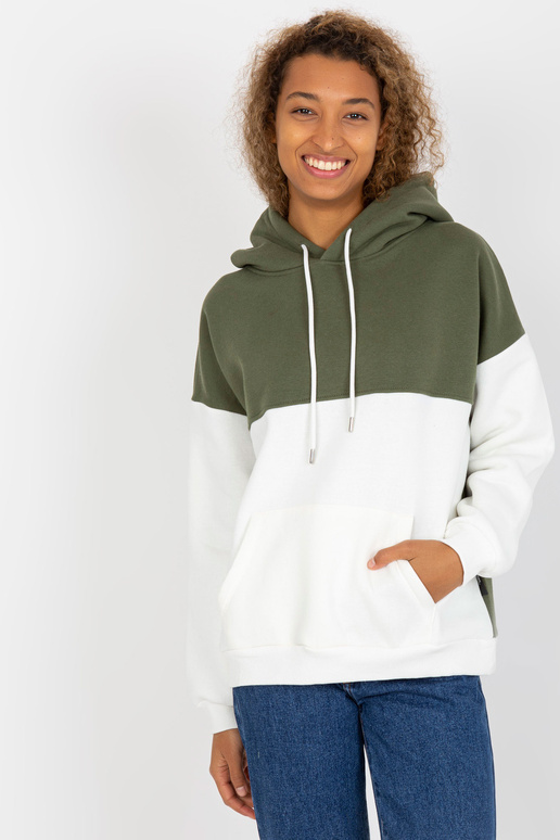 Khaki-ekru dressipluus põhi kapuuts...