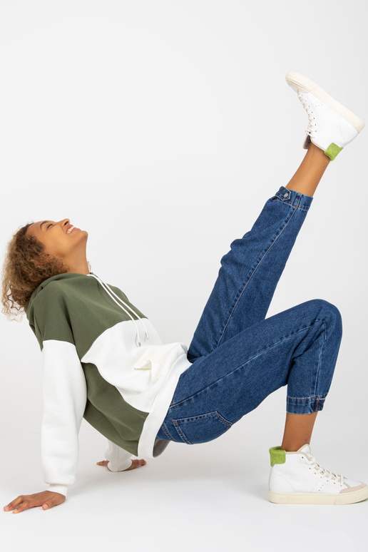 Khaki-ekru dressipluus põhi kapuuts...