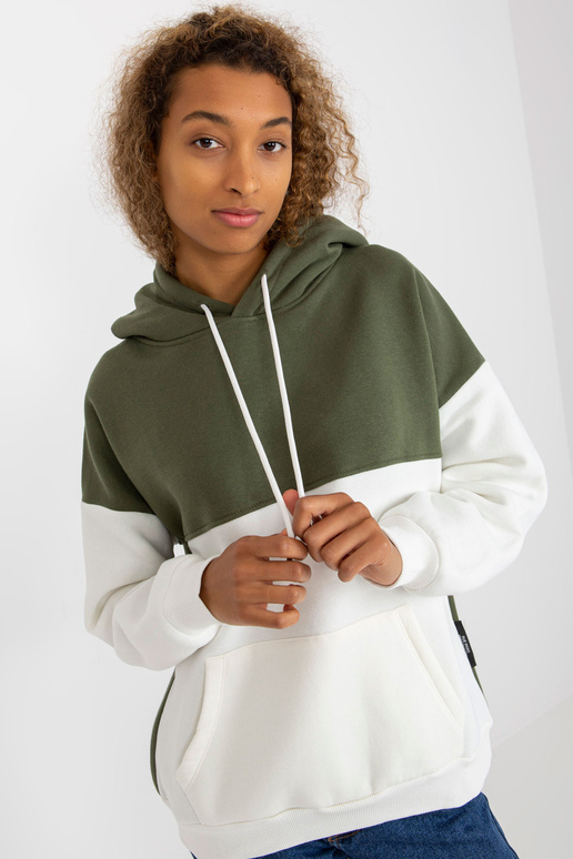 Khaki-ekru dressipluus põhi kapuuts...