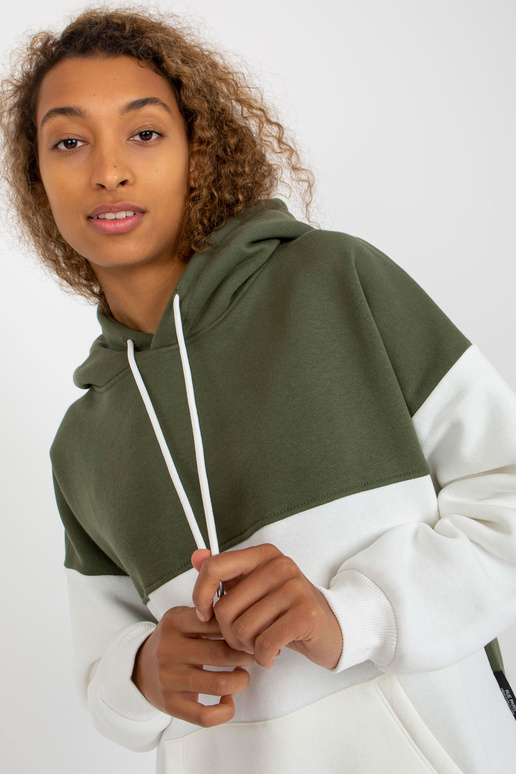 Khaki-ekru dressipluus põhi kapuuts...