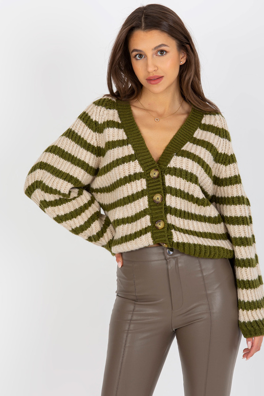 Khaki-beiger kardigan Damenile