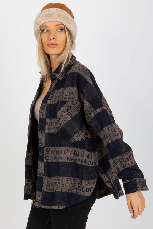 Meresinine ja tumehalli ruuduline...