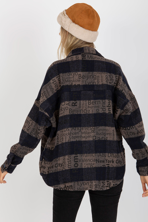 Meresinine ja tumehalli ruuduline...