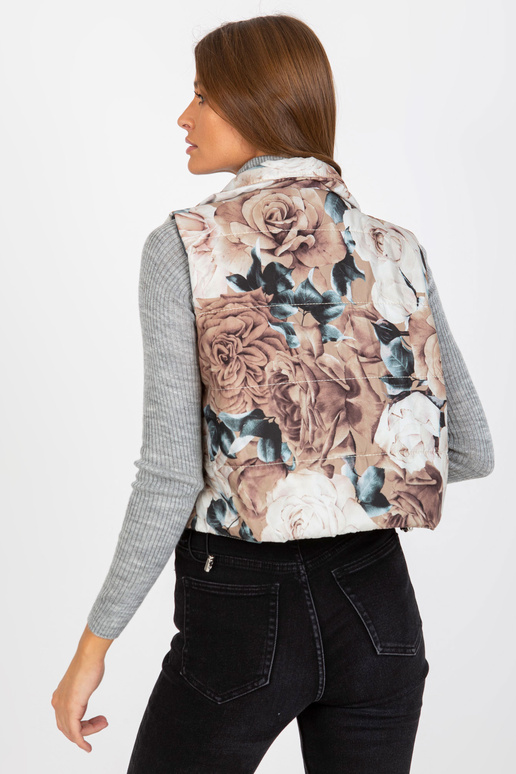 Beež kana Damenweste mit Blumenmuster