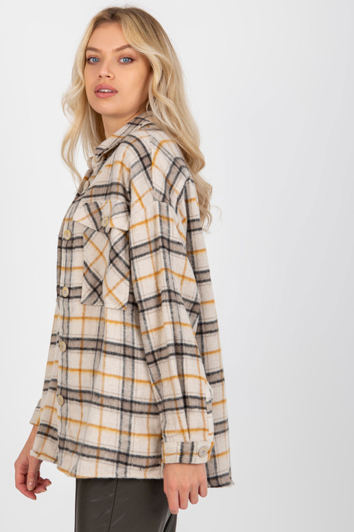 Beež naiste soe ruuduline taskutega särk