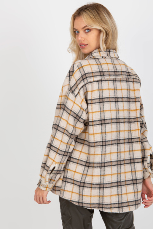 Beež naiste soe ruuduline taskutega särk