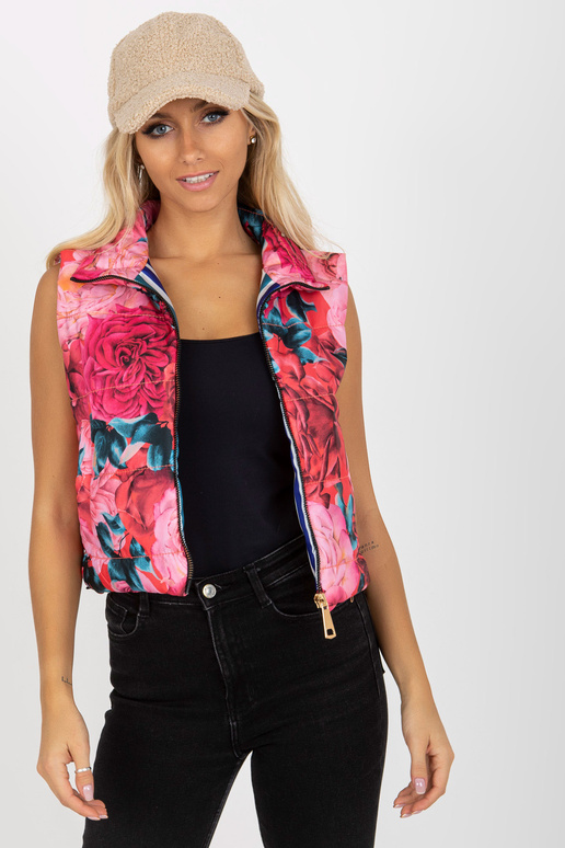 Kana rosafarbene Weste mit Blumenmuster Kana rosafarbene Weste mit Blumenmuster