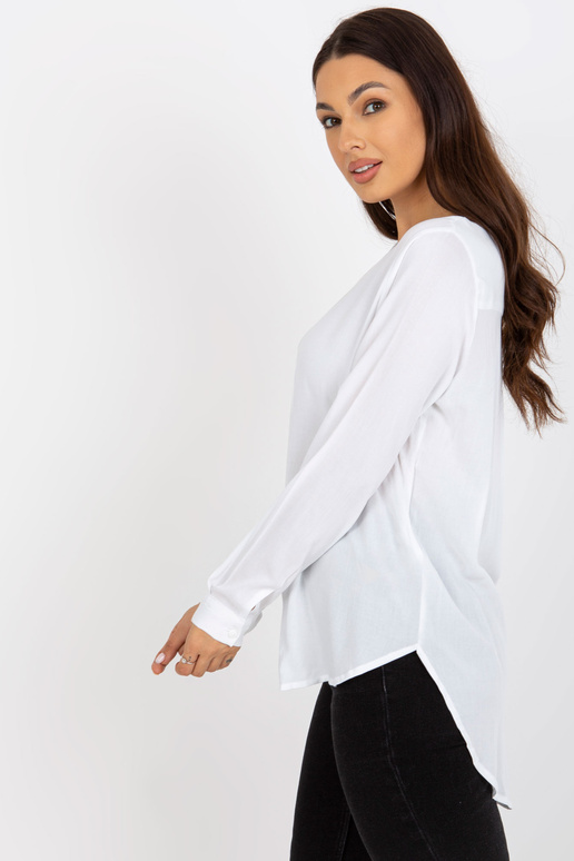 Valge asümmeetriline pluus viskoosist...