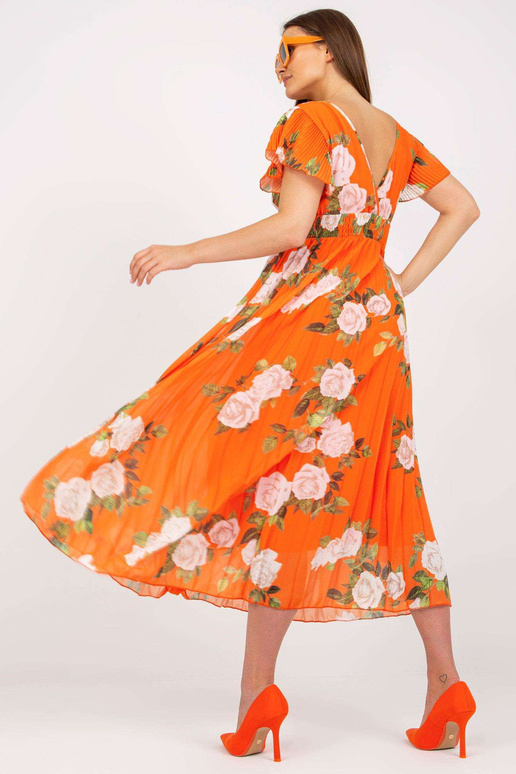 Oranži plisseeritud Midi-pikkusega...