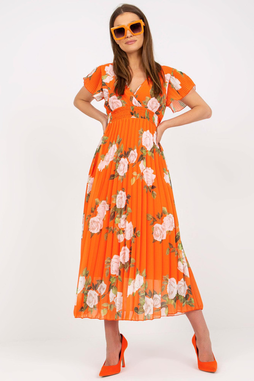 Oranži plisseeritud Midi-pikkusega...