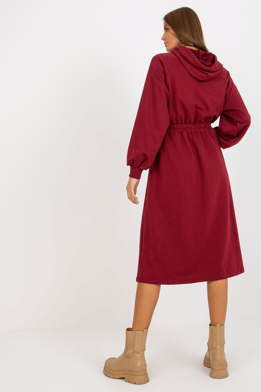 Burgunderfarbenes Sweatshirtkleid ja... Burgunderfarbenes Sweatshirtkleid ja...