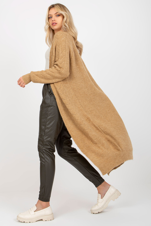 Camel maxi kardigan ilma kinnituseta