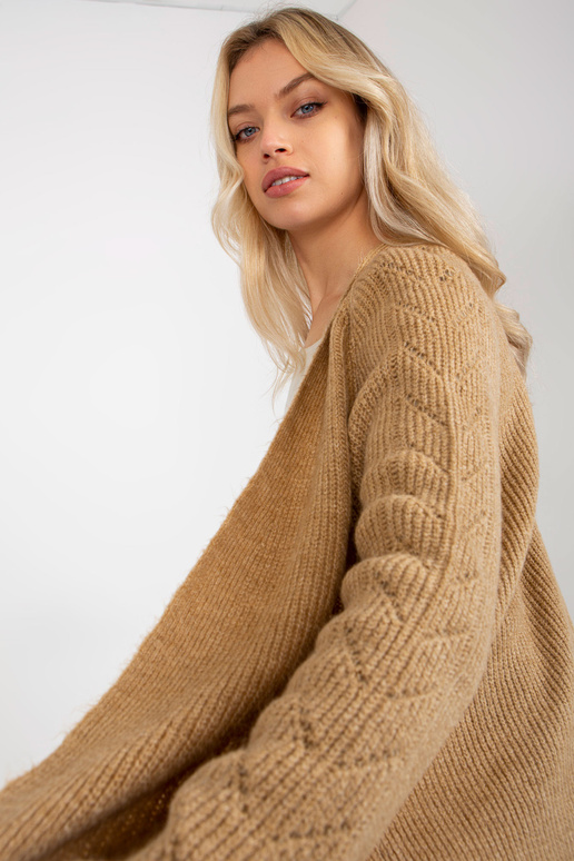 Camel maxi kardigan ilma kinnituseta