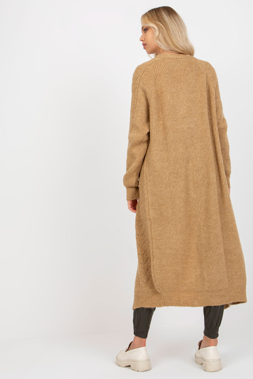 Camel maxi kardigan ilma kinnituseta
