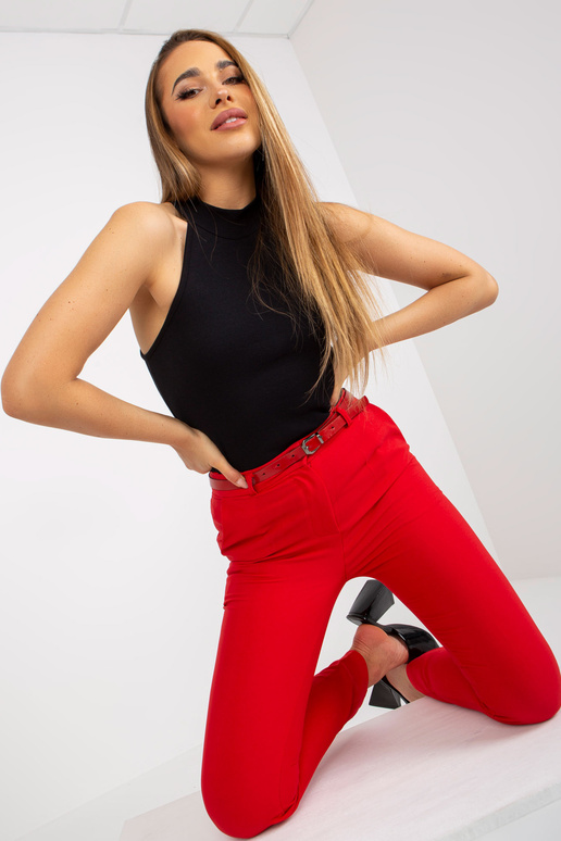 Punased ülikonnariidest püksid koos...