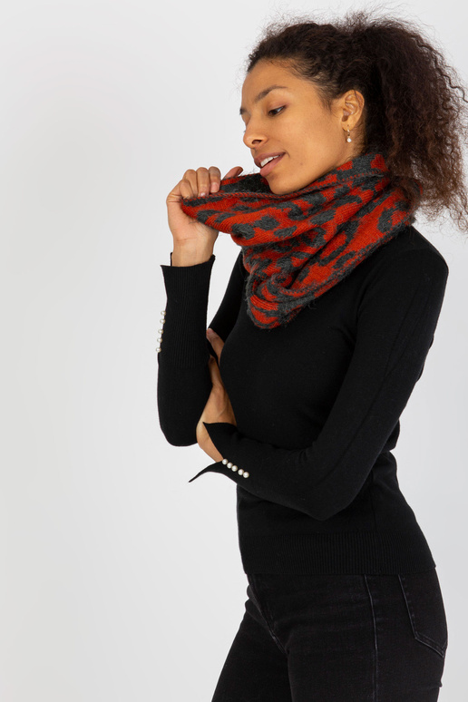 Hallikasoranž mustritega talvekorsten