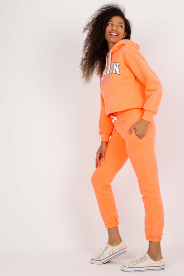 Fluo oranž Laraina trükiga dressipluusi komplekt 2