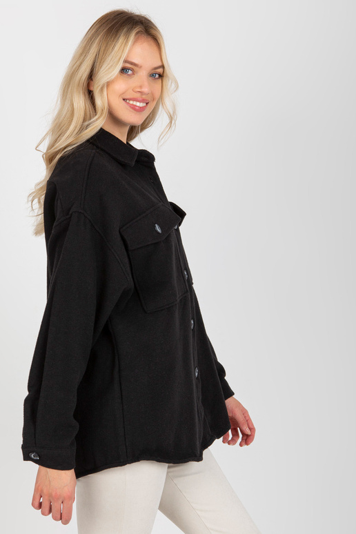 Naiste must pikkade varrukatega särk