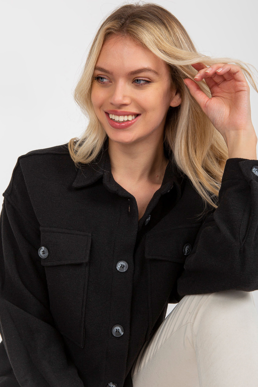 Naiste must pikkade varrukatega särk